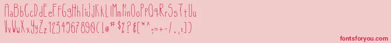 Olivesfont Font – Red Fonts on Pink Background