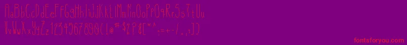 フォントOlivesfont – 紫の背景に赤い文字