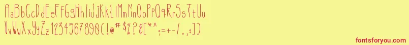 Olivesfont Font – Red Fonts on Yellow Background