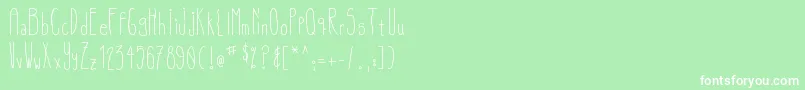 Olivesfont-Schriftart – Weiße Schriften auf grünem Hintergrund