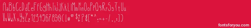 Olivesfont Font – White Fonts on Red Background