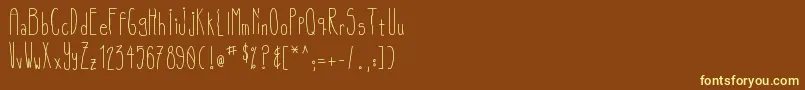 Шрифт Olivesfont – жёлтые шрифты на коричневом фоне