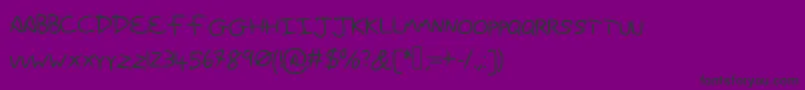 Danhands Font – Black Fonts on Purple Background