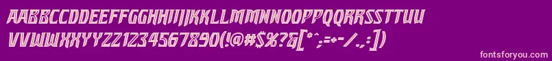 SleuthserifbbItal Font – Pink Fonts on Purple Background