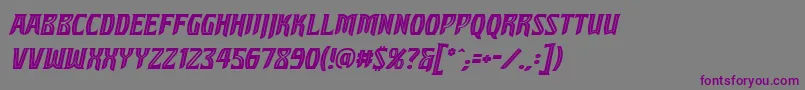 Police SleuthserifbbItal – polices violettes sur fond gris
