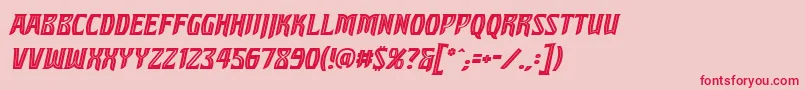 SleuthserifbbItal Font – Red Fonts on Pink Background
