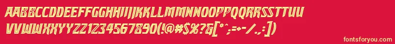 SleuthserifbbItal Font – Yellow Fonts on Red Background