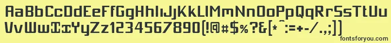 Mobicb Font – Black Fonts on Yellow Background