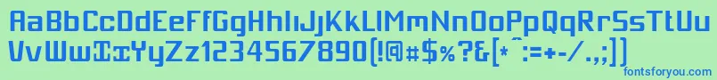 Mobicb Font – Blue Fonts on Green Background