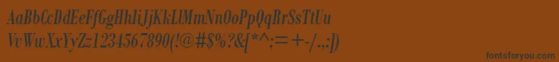 フォントBodoniMtCondensedРљСѓСЂСЃРёРІ – 黒い文字が茶色の背景にあります