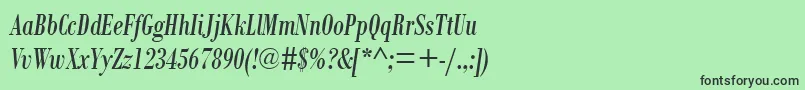 fuente BodoniMtCondensedРљСѓСЂСЃРёРІ – Fuentes Negras Sobre Fondo Verde