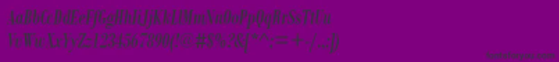 BodoniMtCondensedРљСѓСЂСЃРёРІ Font – Black Fonts on Purple Background