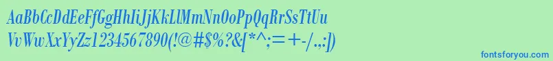 フォントBodoniMtCondensedРљСѓСЂСЃРёРІ – 青い文字は緑の背景です。