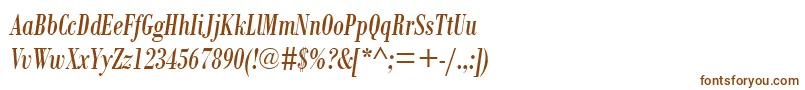BodoniMtCondensedРљСѓСЂСЃРёРІ-Schriftart – Braune Schriften