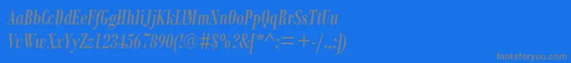 フォントBodoniMtCondensedРљСѓСЂСЃРёРІ – 青い背景に灰色の文字