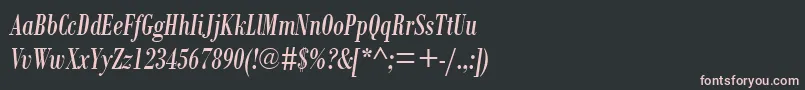 フォントBodoniMtCondensedРљСѓСЂСЃРёРІ – 黒い背景にピンクのフォント