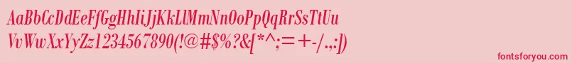 fuente BodoniMtCondensedРљСѓСЂСЃРёРІ – Fuentes Rojas Sobre Fondo Rosa