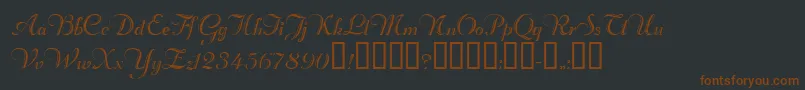 Шрифт InviteEngravedNormal – коричневые шрифты на чёрном фоне