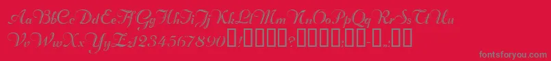 InviteEngravedNormal Font – Gray Fonts on Red Background