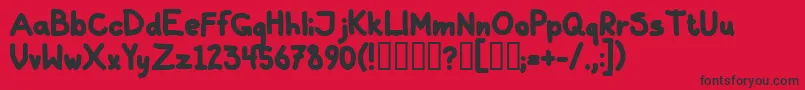 GallaBold Font – Black Fonts on Red Background