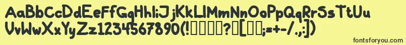 GallaBold Font – Black Fonts on Yellow Background