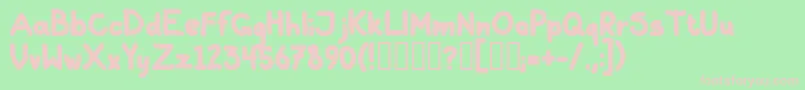 GallaBold Font – Pink Fonts on Green Background