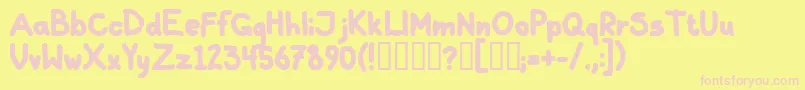 GallaBold Font – Pink Fonts on Yellow Background