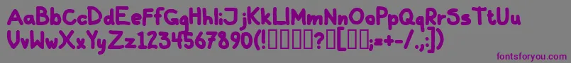 GallaBold Font – Purple Fonts on Gray Background