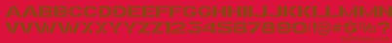 Lisätietoja TrafaretKit-fontista TrafaretKit-fontti – ruskeat fontit punaisella taustalla