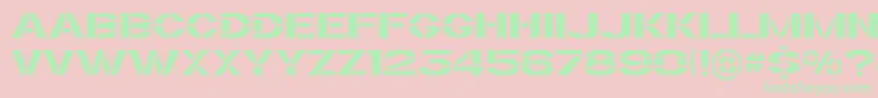 TrafaretKit Font – Green Fonts on Pink Background