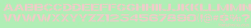 Więcej informacji o czcionce TrafaretKit Czcionka TrafaretKit – różowe czcionki na zielonym tle
