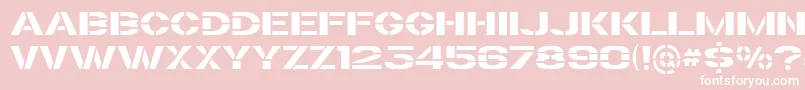 fuente TrafaretKit – Fuentes Blancas Sobre Fondo Rosa