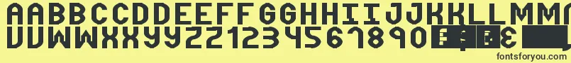 Distortion Font – Black Fonts on Yellow Background