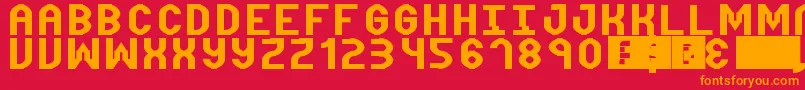 Distortion Font – Orange Fonts on Red Background