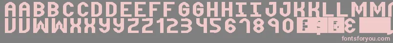 Distortion Font – Pink Fonts on Gray Background