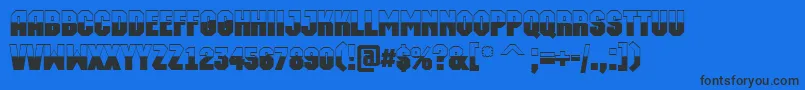 AMachinaortobw Font – Black Fonts on Blue Background