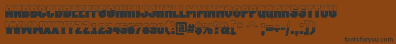 Więcej informacji o czcionce AMachinaortobw Czcionka AMachinaortobw – czarne czcionki na brązowym tle