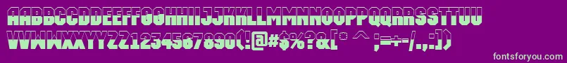 AMachinaortobw Font – Green Fonts on Purple Background