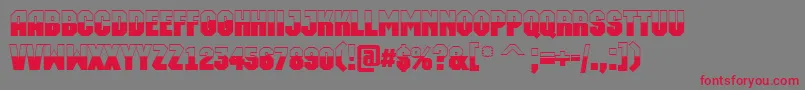 AMachinaortobw Font – Red Fonts on Gray Background