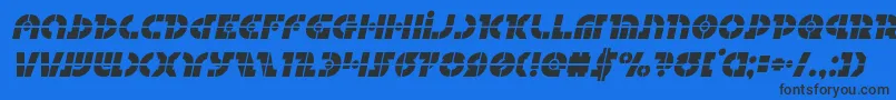 Questloklaserital Font – Black Fonts on Blue Background