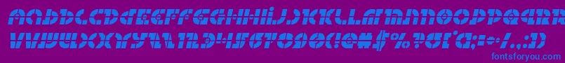 Questloklaserital Font – Blue Fonts on Purple Background