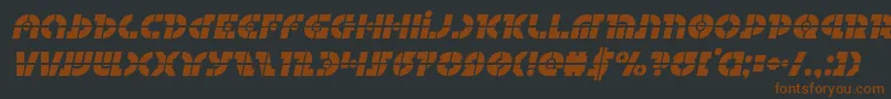 Questloklaserital Font – Brown Fonts on Black Background