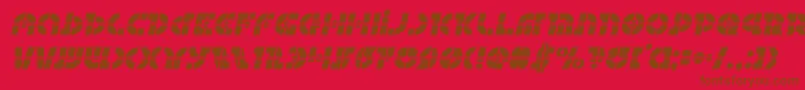 Questloklaserital Font – Brown Fonts on Red Background