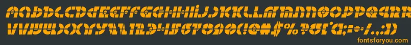 Шрифт Questloklaserital – оранжевые шрифты на чёрном фоне