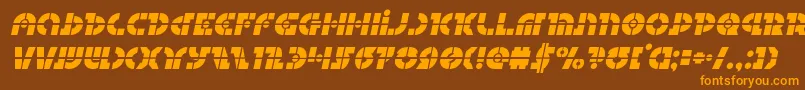 Questloklaserital Font – Orange Fonts on Brown Background