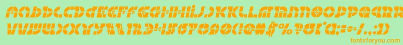 Questloklaserital Font – Orange Fonts on Green Background