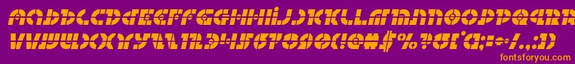 Questloklaserital Font – Orange Fonts on Purple Background