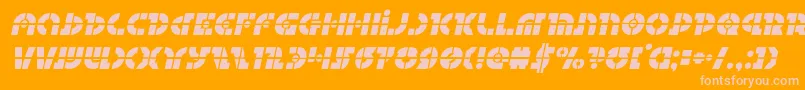 Questloklaserital Font – Pink Fonts on Orange Background