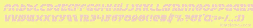 Questloklaserital Font – Pink Fonts on Yellow Background