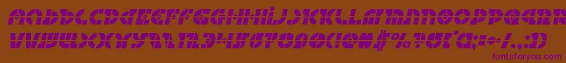 Questloklaserital Font – Purple Fonts on Brown Background